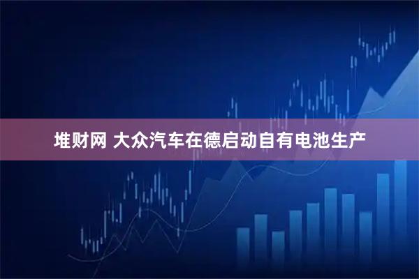 堆财网 大众汽车在德启动自有电池生产