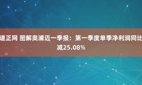 道正网 图解奥浦迈一季报：第一季度单季净利润同比减25.08%